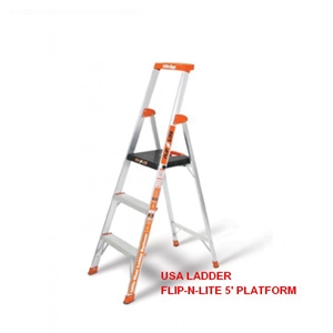 Thang nhôm ghế có tay vịn Little Giant Flip-N-Lite 5 Platform Ladder